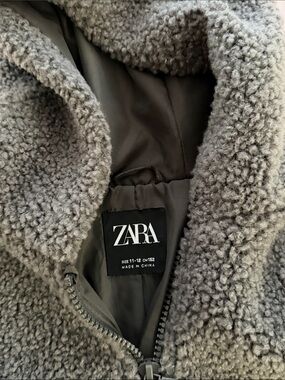Zara Gray Teddy Sherpa Jacket